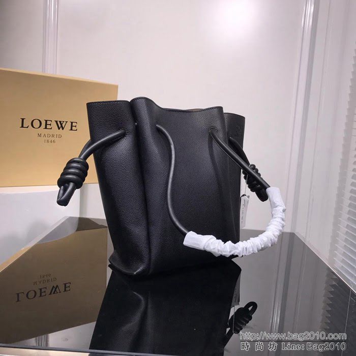 LOEWE羅意威 原版軟皮 最新Flamenco Knot系列 抽繩荔枝紋購物袋 手提肩背包 3041  jdl1112